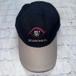 NOS Vintage 1990s SeaWorld Embroidered Trucker Baseball Cap Hat